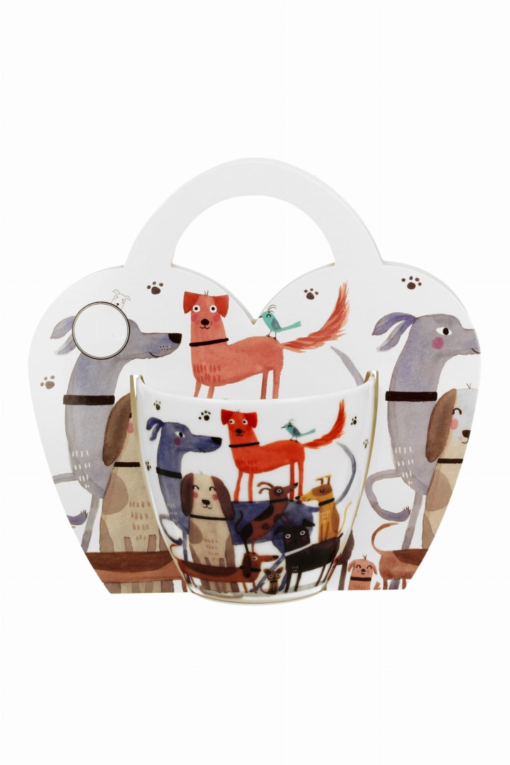 460ml porcelánový hrnček na prechádzku so psom