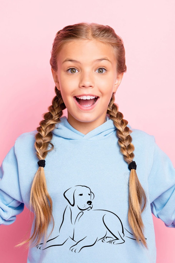 Detská mikina s kapucňou Labrador