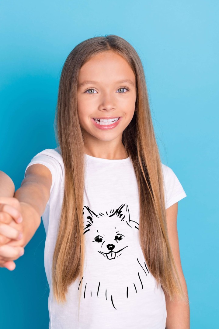 Detské tričko s motívom miniatúrneho špicu