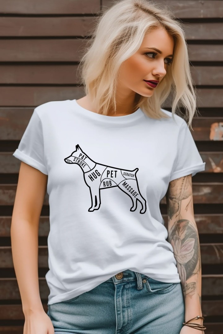  Tričká Schéma hladkania psov na