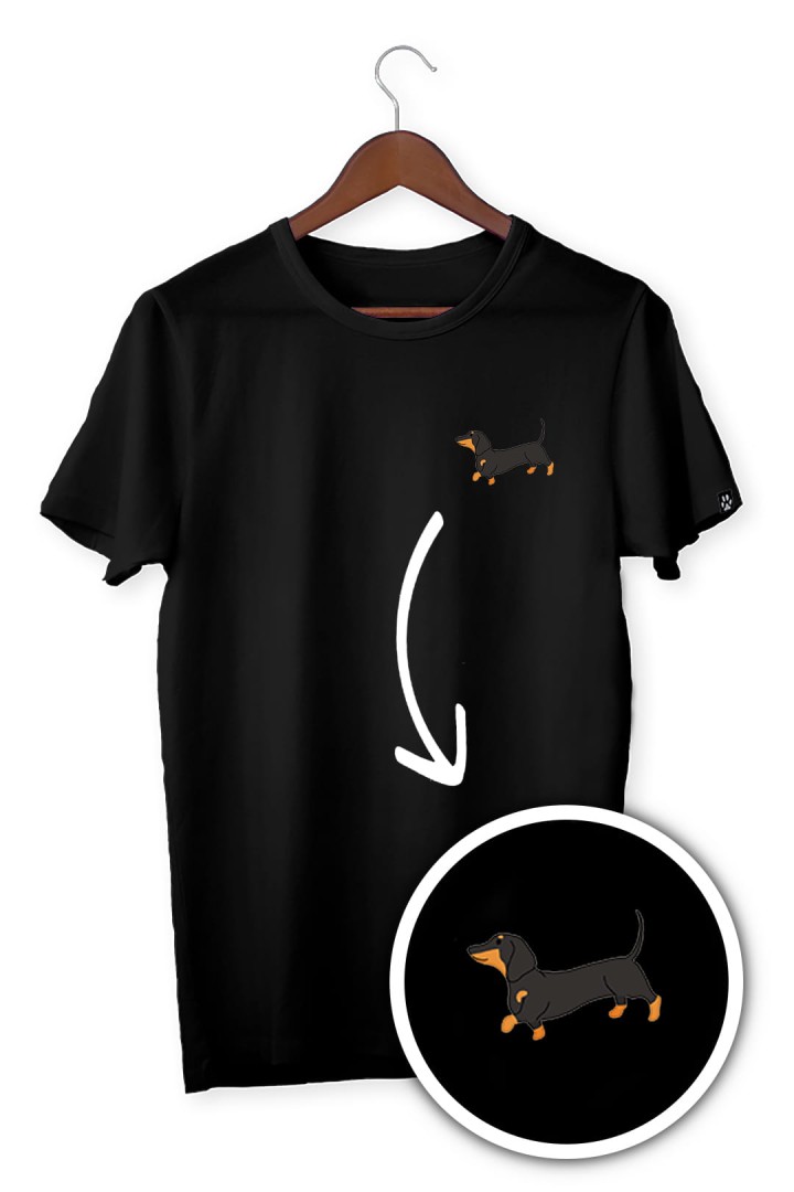 Unisex tričko s vyšívaným jazvečíkom